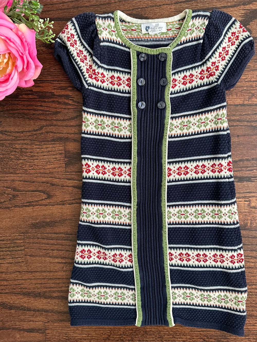 Willow Blossom cotton sweater dress, size 5T